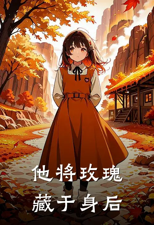 他将玫瑰藏于身后